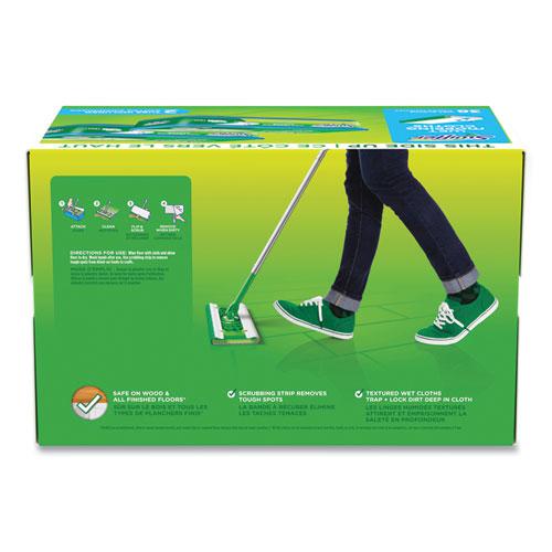 Sweeper TRAP + LOCK Wet Mop Cloth, 8 x 10, White, Open Window Scent, 38/Pack. Picture 7