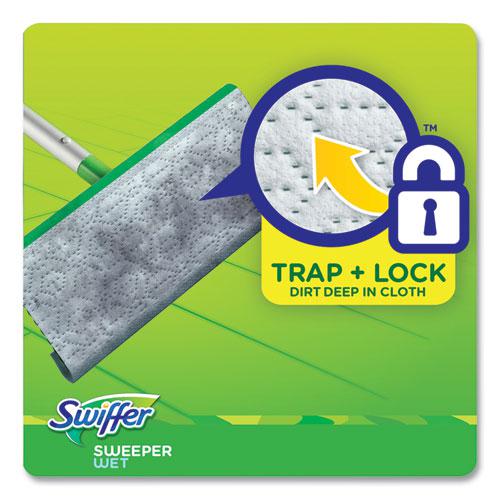 Sweeper TRAP + LOCK Wet Mop Cloth, 8 x 10, White, Open Window Scent, 38/Pack. Picture 3