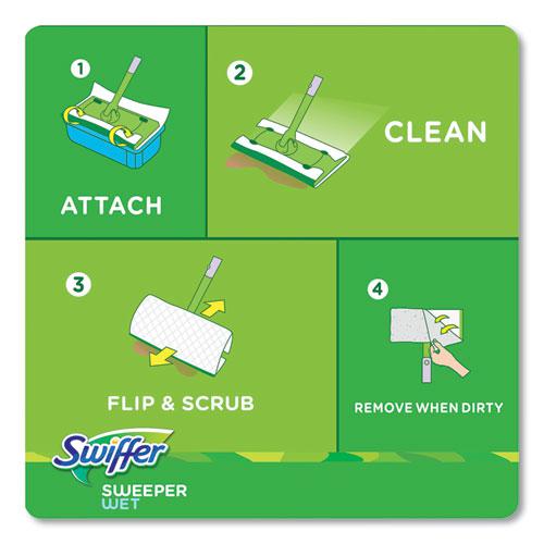Sweeper TRAP + LOCK Wet Mop Cloth, 8 x 10, White, Open Window Scent, 38/Pack. Picture 8