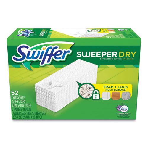 Dry Refill Cloths, 1-Ply, 10.63" x 8", Lavender and Vanilla, White, 52/Box. Picture 1