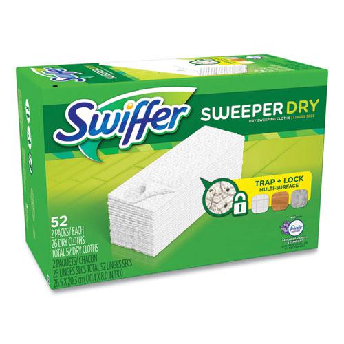 Dry Refill Cloths, 1-Ply, 10.63" x 8", Lavender and Vanilla, White, 52/Box. Picture 7