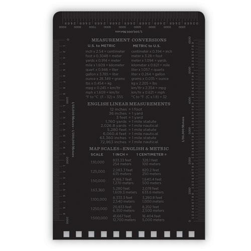 All-Weather Wire-O Notepad, Universal: Narrow Rule and Quadrille Rule, Black Cover, 50 White 3 x 5 Sheets. Picture 2