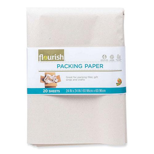 100% Recycled Paper Packing Sheets, 24" x 24", Natural, 20/Pack. Picture 4
