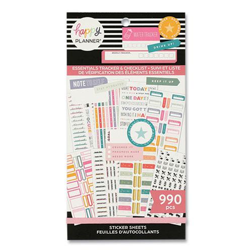 Essentials Tracker & Checklist Classic Stickers, Productivity Theme, 990/Pack. Picture 1
