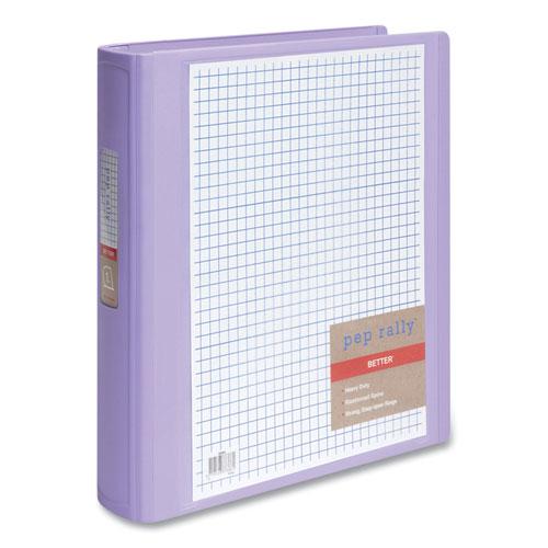 Standard 3-Ring View Binder, 3 Rings, 1" Capacity, 11 x 8.5, Lilac. Picture 1