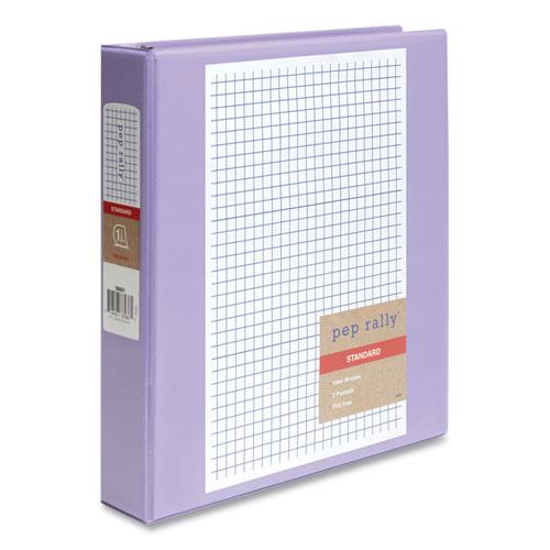 Standard 3-Ring View Binder, 3 Rings, 1.5" Capacity, 11 x 8.5, Lilac. Picture 1