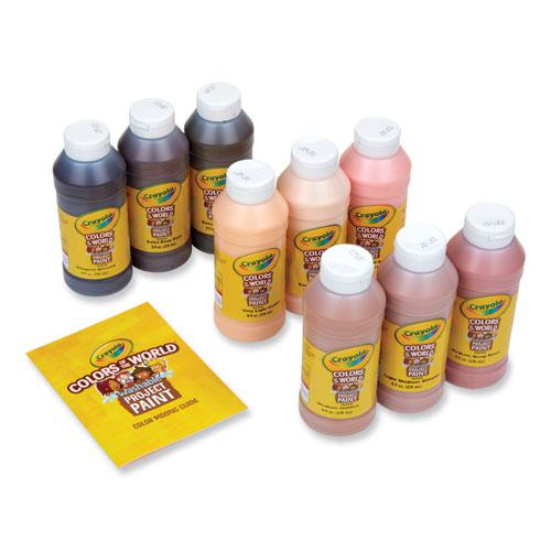 Colors of the World Washable Paint, 9 Assorted Colors, 8 oz Bottles, 9/Pack. Picture 2