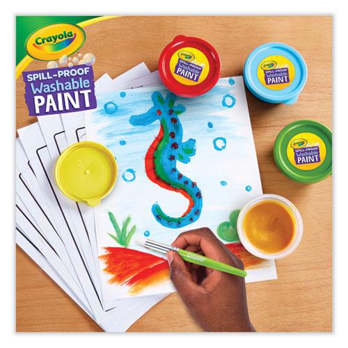 Spill Proof Washable Paints, 5 Colors, 1.4 oz Cups, 5 Sets/Carton. Picture 2