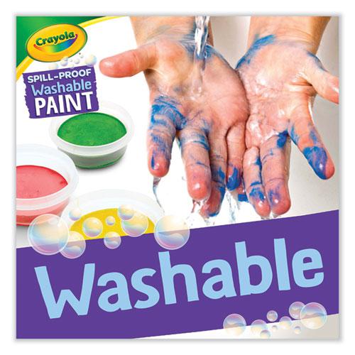 Spill Proof Washable Paints, 5 Colors, 1.4 oz Cups, 5 Sets/Carton. Picture 5