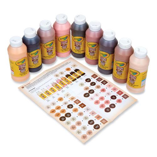 Colors of the World Washable Paint, 9 Assorted Colors, 8 oz Bottles, 9/Pack. Picture 3