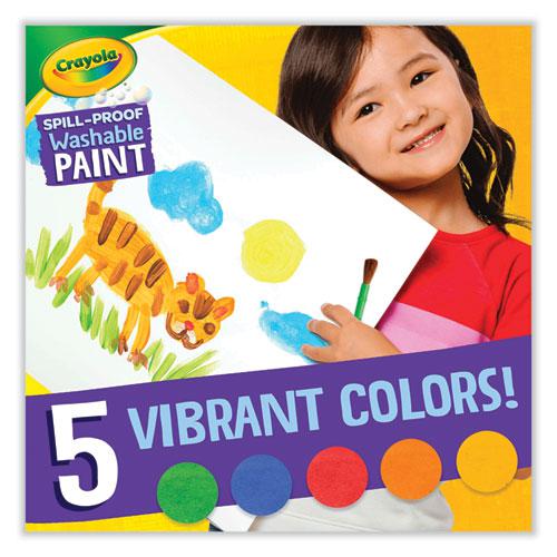 Spill Proof Washable Paints, 5 Colors, 1.4 oz Cups, 5 Sets/Carton. Picture 7