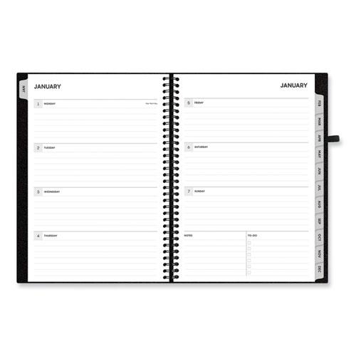 Aligned Weekly/Monthly Notes Planner, 8 x 5, Black Cover, 12-Month (Jan to Dec): 2024. Picture 3
