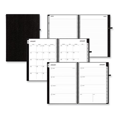 Aligned Weekly/Monthly Notes Planner, 8 x 5, Black Cover, 12-Month (Jan to Dec): 2024. Picture 1