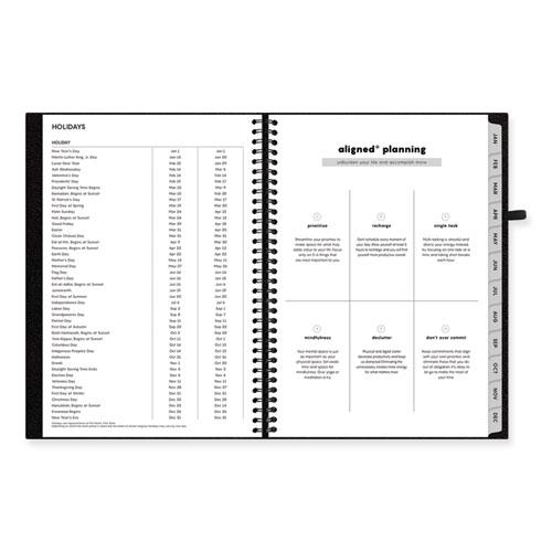 Aligned Weekly/Monthly Notes Planner, 8 x 5, Black Cover, 12-Month (Jan to Dec): 2024. Picture 8