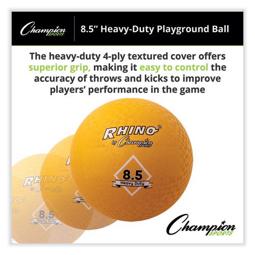 Heavy Duty Playground Ball, 8.5" Diameter, Yellow. Picture 3