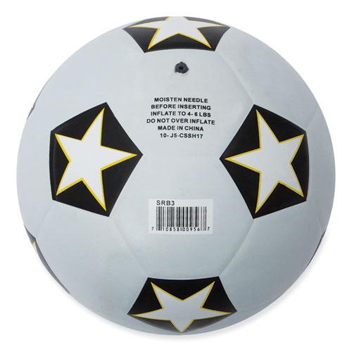 Rubber Sports Ball, For Soccer, No. 3 Size, White/Black. Picture 2