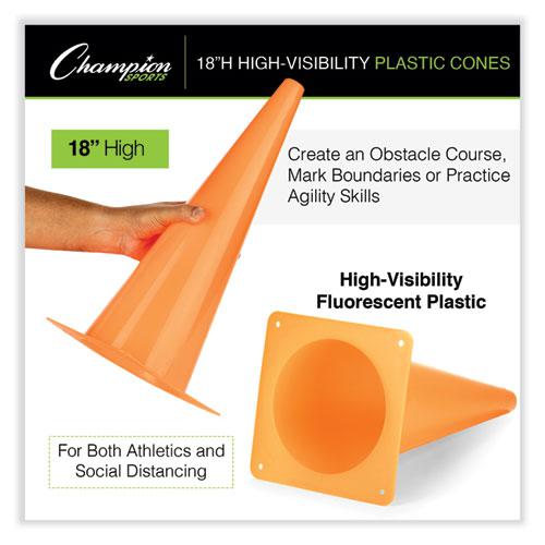 High Visibility Plastic Cones, 8 x 8. Picture 4