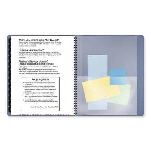Contemporary Monthly Planner, 11.38 x 9.63, Blue Cover, 12-Month (Jan to Dec): 2024. Picture 2