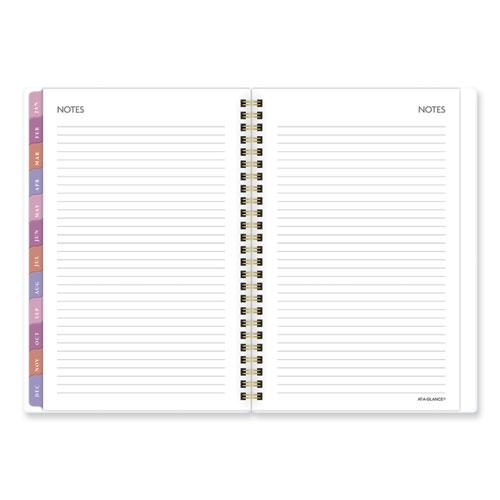Badge Floral Weekly/Monthly Planner, Floral Artwork, 8.5 x 6.38, White/Multicolor Cover, 13-Month (Jan to Jan): 2024 to 2025. Picture 3