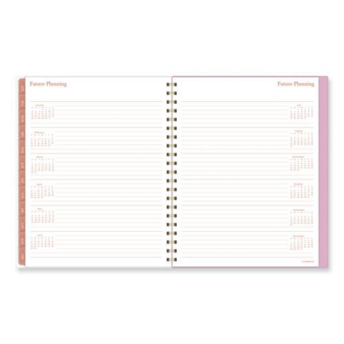 Cher Weekly/Monthly Planner, Plaid Artwork, 11 x 9.25, Pink/Blue/Orange Cover, 12-Month (Jan to Dec): 2024. Picture 3