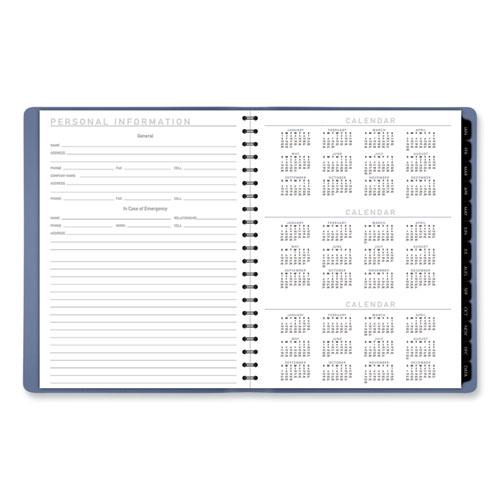 Contemporary Weekly/Monthly Planner, 11.38 x 9, Slate Blue Cover, 12-Month (Jan to Dec): 2024. Picture 2