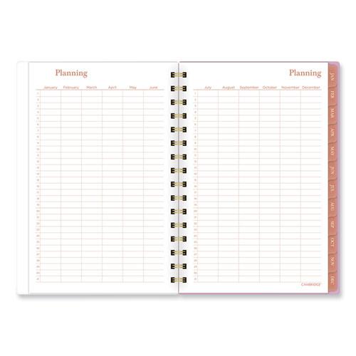 Cher Weekly/Monthly Planner, Plaid Artwork, 8.5 x 6.38, Pink/Blue/Orange Cover, 12-Month (Jan to Dec): 2024. Picture 3