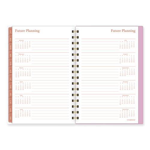 Cher Weekly/Monthly Planner, Plaid Artwork, 8.5 x 6.38, Pink/Blue/Orange Cover, 12-Month (Jan to Dec): 2024. Picture 4