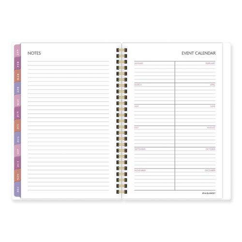 Badge Floral Weekly/Monthly Planner, Floral Artwork, 8.5 x 6.38, White/Multicolor Cover, 13-Month (Jan to Jan): 2024 to 2025. Picture 5