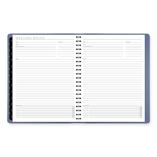 Contemporary Weekly/Monthly Planner, 11.38 x 9, Slate Blue Cover, 12-Month (Jan to Dec): 2024. Picture 3