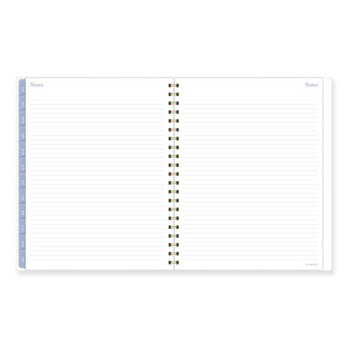 Elena Weekly/Monthly Planner, Palm Leaves Artwork, 11 x 9.25, Blue/White Cover, 12-Month (Jan to Dec): 2024. Picture 4