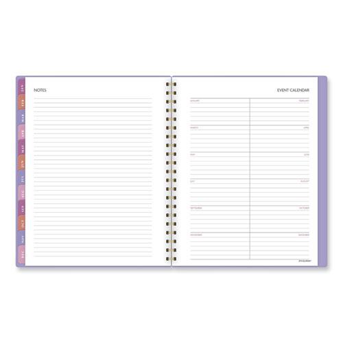 Badge Geo Weekly/Monthly Planner, Geometric Artwork, 11 x 9.25, Purple/White/Gold Cover, 13-Month (Jan to Jan): 2024 to 2025. Picture 2