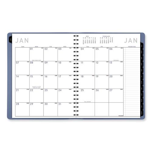 Contemporary Weekly/Monthly Planner, 11.38 x 9, Slate Blue Cover, 12-Month (Jan to Dec): 2024. Picture 4