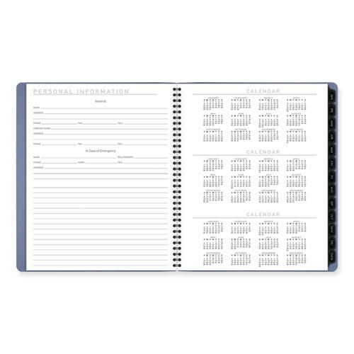 Contemporary Monthly Planner, 11.38 x 9.63, Blue Cover, 12-Month (Jan to Dec): 2024. Picture 4