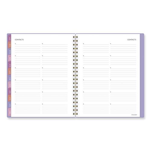 Badge Geo Weekly/Monthly Planner, Geometric Artwork, 11 x 9.25, Purple/White/Gold Cover, 13-Month (Jan to Jan): 2024 to 2025. Picture 3