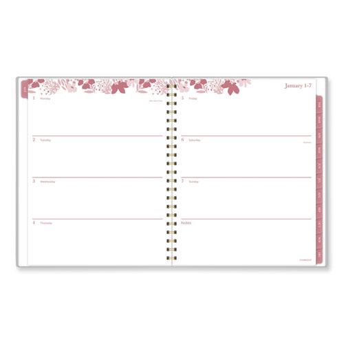 Thicket Weekly/Monthly Planner, Floral Artwork, 11 x 9.25, Gray/Rose/Peach Cover, 12-Month (Jan to Dec): 2024. Picture 4