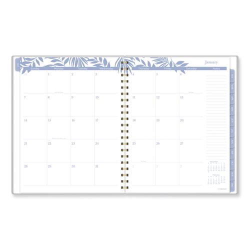 Elena Weekly/Monthly Planner, Palm Leaves Artwork, 11 x 9.25, Blue/White Cover, 12-Month (Jan to Dec): 2024. Picture 6