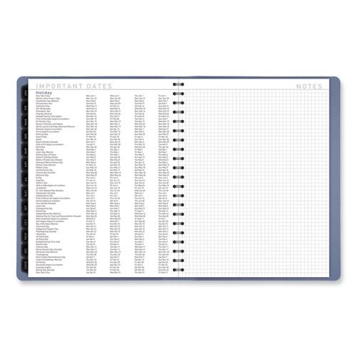 Contemporary Weekly/Monthly Planner, 11.38 x 9, Slate Blue Cover, 12-Month (Jan to Dec): 2024. Picture 5