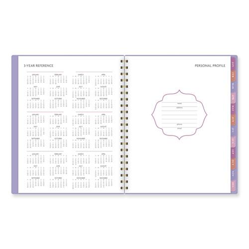 Badge Geo Weekly/Monthly Planner, Geometric Artwork, 11 x 9.25, Purple/White/Gold Cover, 13-Month (Jan to Jan): 2024 to 2025. Picture 5