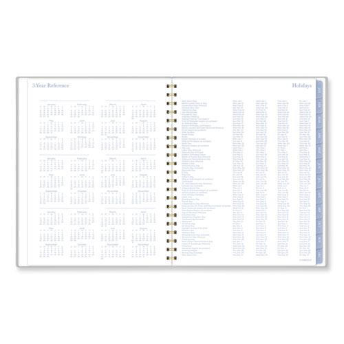 Elena Weekly/Monthly Planner, Palm Leaves Artwork, 11 x 9.25, Blue/White Cover, 12-Month (Jan to Dec): 2024. Picture 8
