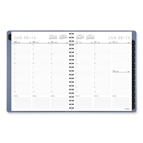 Contemporary Weekly/Monthly Planner, 11.38 x 9, Slate Blue Cover, 12-Month (Jan to Dec): 2024. Picture 6