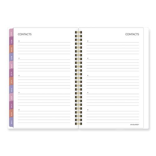 Badge Floral Weekly/Monthly Planner, Floral Artwork, 8.5 x 6.38, White/Multicolor Cover, 13-Month (Jan to Jan): 2024 to 2025. Picture 8