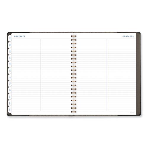 Signature Collection Black/Gray Felt Weekly/Monthly Planner, 11.25 x 9.5, Black/Gray Cover, 13-Month (Jan to Jan): 2024-2025. Picture 5