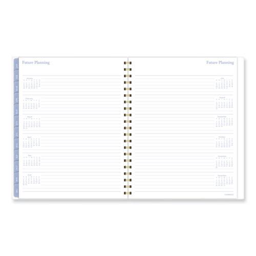 Elena Weekly/Monthly Planner, Palm Leaves Artwork, 11 x 9.25, Blue/White Cover, 12-Month (Jan to Dec): 2024. Picture 9