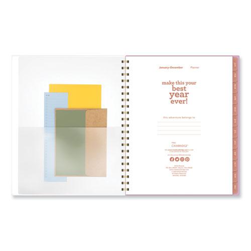 Cher Weekly/Monthly Planner, Plaid Artwork, 11 x 9.25, Pink/Blue/Orange Cover, 12-Month (Jan to Dec): 2024. Picture 9