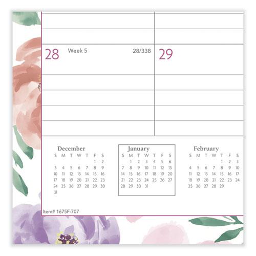 Badge Floral Wall Calendar, Floral Artwork, 15 x 12, White/Multicolor Sheets, 12-Month (Jan to Dec): 2024. Picture 4