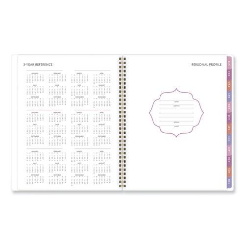 Badge Floral Weekly/Monthly Planner, Floral Artwork, 11 x 9.2, White/Multicolor Cover, 13-Month (Jan to Jan): 2024 to 2025. Picture 6