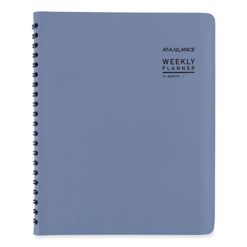 Contemporary Weekly/Monthly Planner, 11.38 x 9, Slate Blue Cover, 12-Month (Jan to Dec): 2024. Picture 10