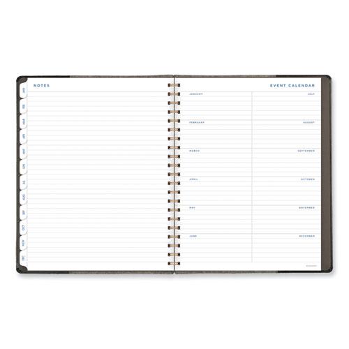 Signature Collection Black/Gray Felt Weekly/Monthly Planner, 11.25 x 9.5, Black/Gray Cover, 13-Month (Jan to Jan): 2024-2025. Picture 7