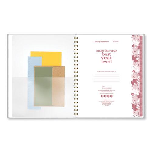 Thicket Weekly/Monthly Planner, Floral Artwork, 11 x 9.25, Gray/Rose/Peach Cover, 12-Month (Jan to Dec): 2024. Picture 8