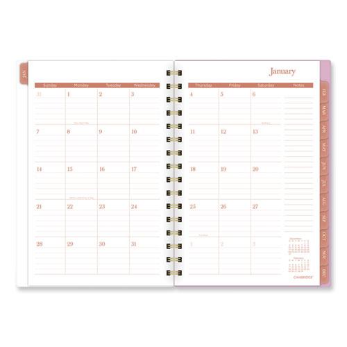 Cher Weekly/Monthly Planner, Plaid Artwork, 8.5 x 6.38, Pink/Blue/Orange Cover, 12-Month (Jan to Dec): 2024. Picture 9
